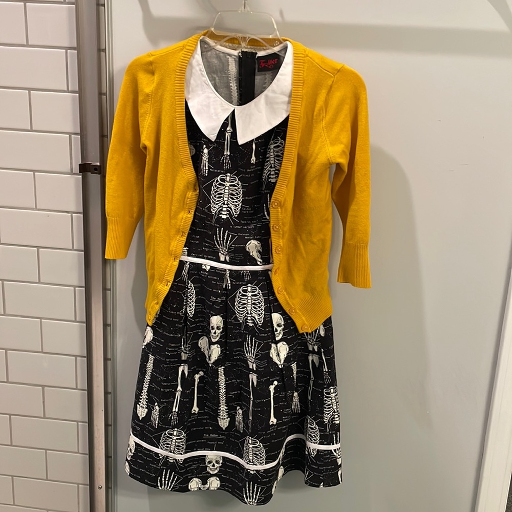 Skeleton dress from Modcloth. Pristine condition.